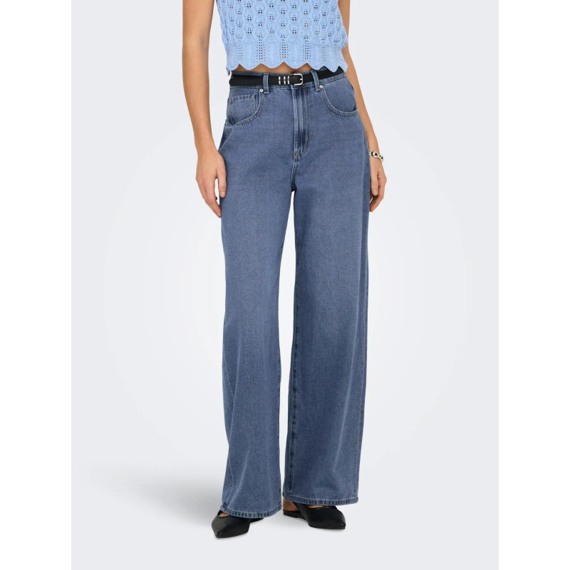 Jean large taille haute hope bleu femme - Only