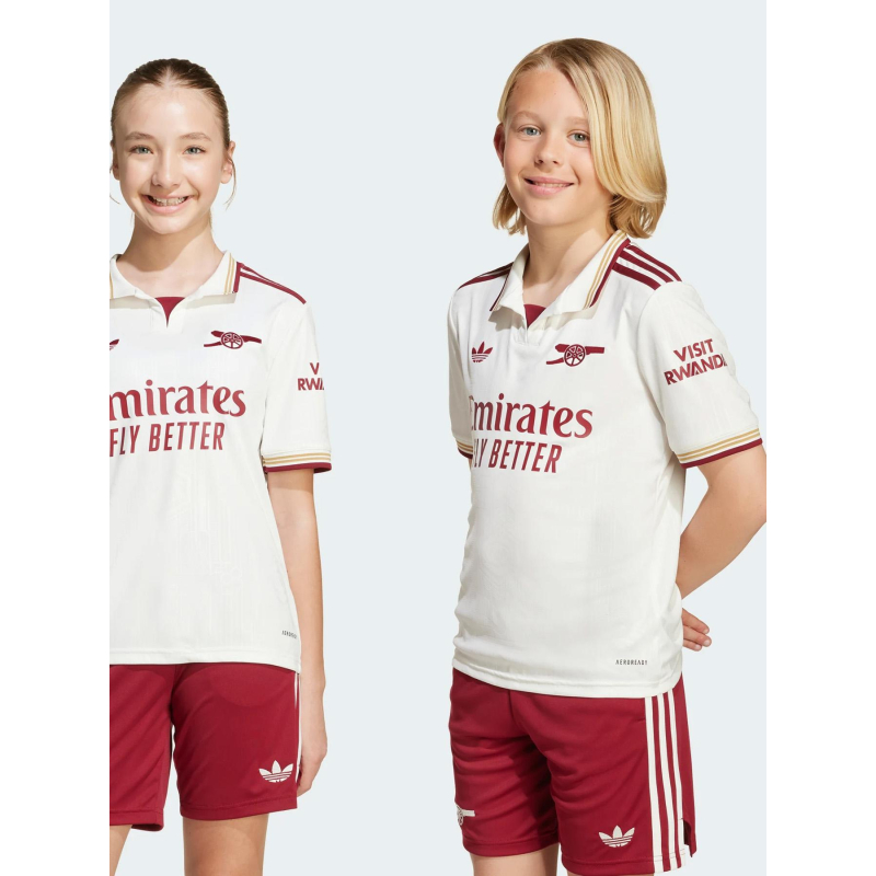 Maillot de football arsenal third 25/26 blanc enfant - Adidas