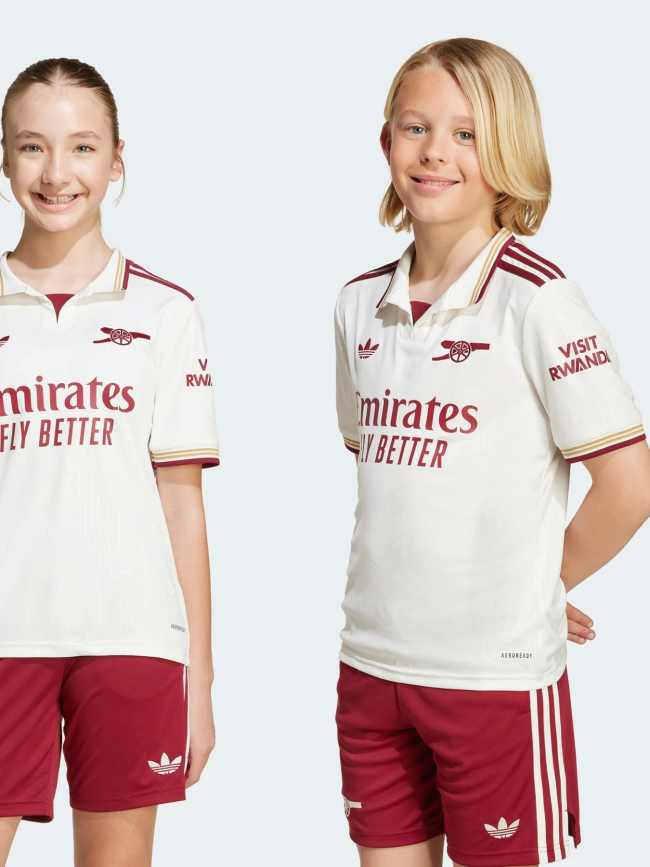 Maillot de football arsenal third 25/26 blanc enfant - Adidas