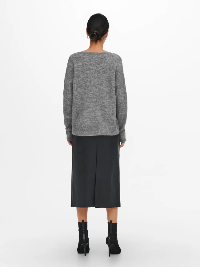 Pull à col v elanora gris femme - JDY