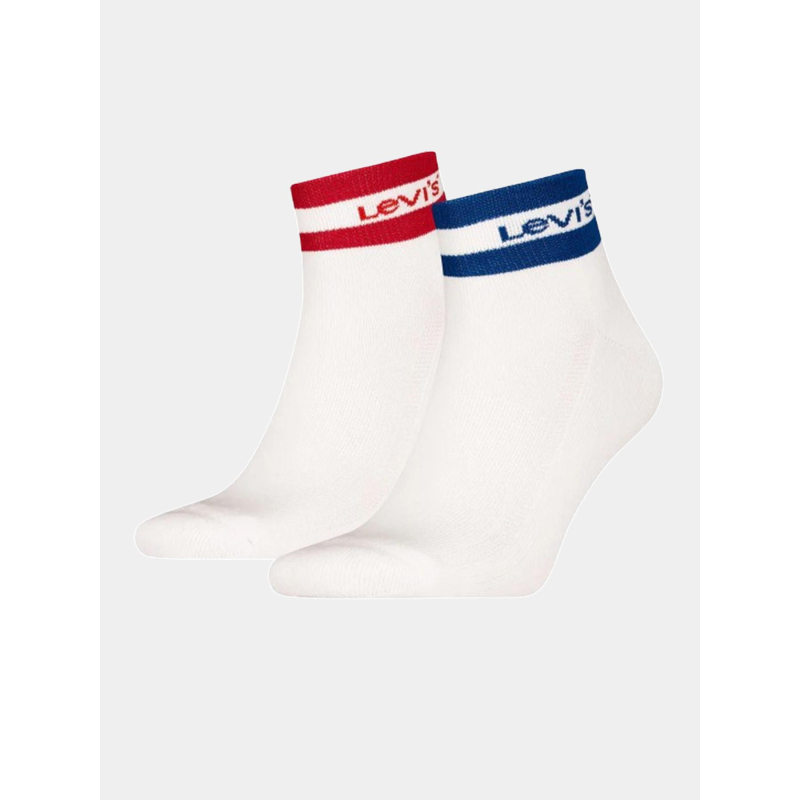 Pack de 2 paires de chaussettes basses sport stripe blanc - Levi's