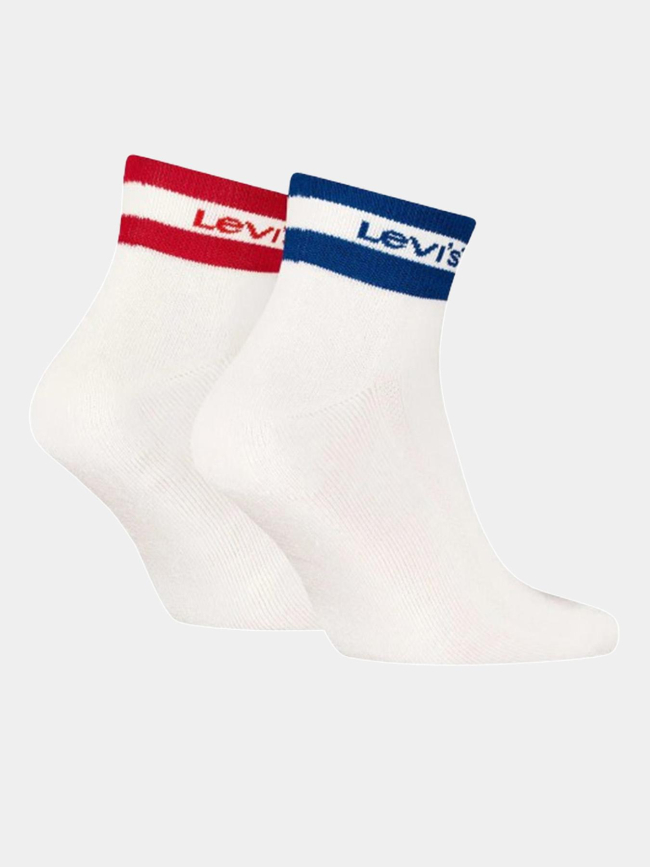 Pack de 2 paires de chaussettes basses sport stripe blanc - Levi's