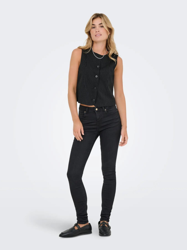 Gilet sans manches à rayures onlmalena noir femme - Only