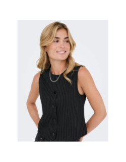 Gilet sans manches à rayures onlmalena noir femme - Only