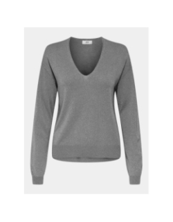 Pull fin brillant à col en v jdybodilla argenté femme - JDY