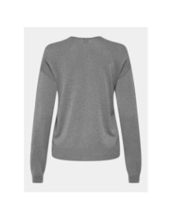 Pull fin brillant à col en v jdybodilla argenté femme - JDY