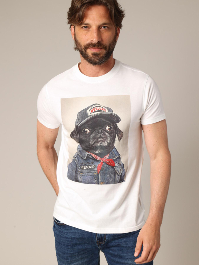 T-shirt à manches courtes pepere blanc homme - Deeluxe