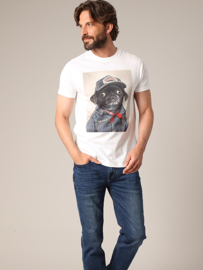 T-shirt à manches courtes pepere blanc homme - Deeluxe