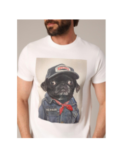 T-shirt à manches courtes pepere blanc homme - Deeluxe