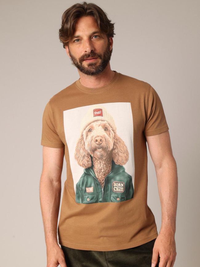T-shirt à manches courtes cabo marron homme - Deeluxe