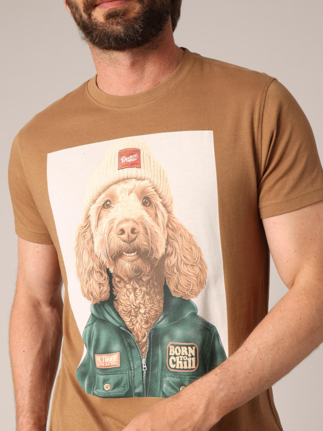 T-shirt à manches courtes cabo marron homme - Deeluxe