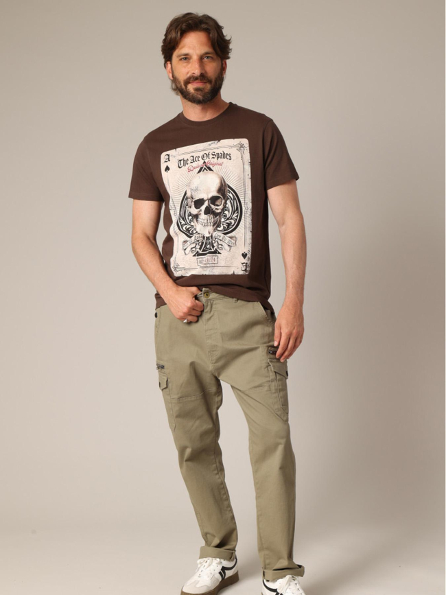 T-shirt à manches courtes ace marron foncé homme - Deeluxe
