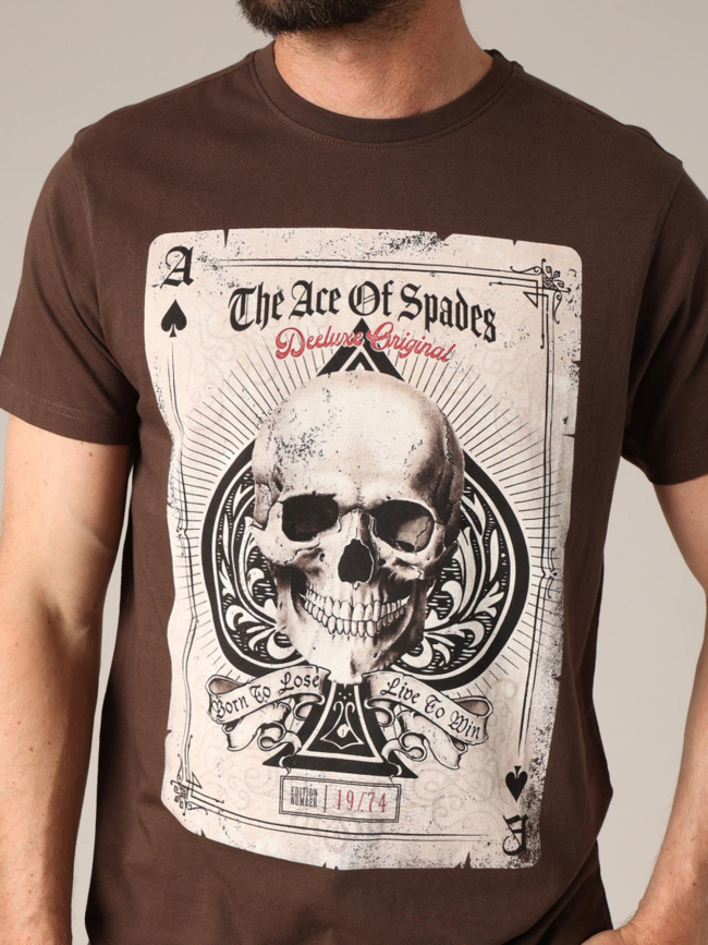 T-shirt à manches courtes ace marron foncé homme - Deeluxe
