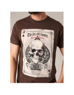 T-shirt à manches courtes ace marron foncé homme - Deeluxe