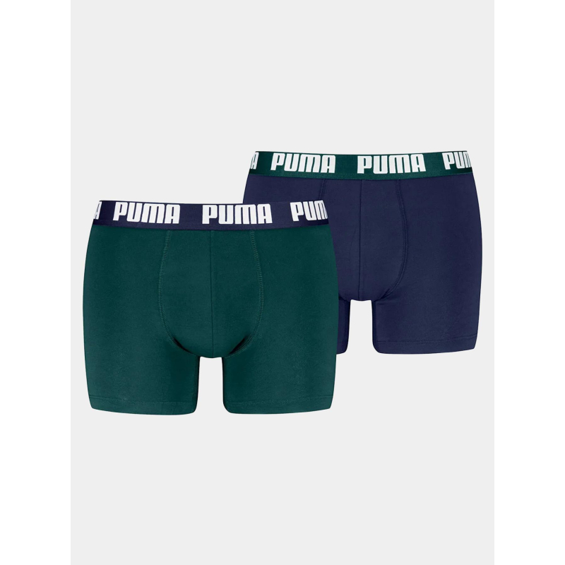 Pack de 2 boxers everyday basic vert et bleu homme - Puma