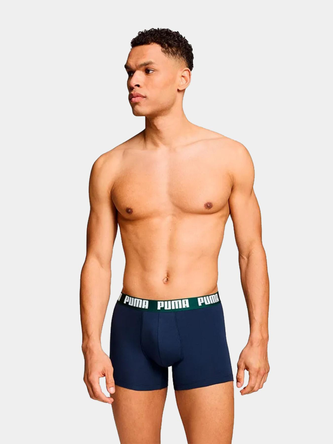 Pack de 2 boxers everyday basic vert et bleu homme - Puma