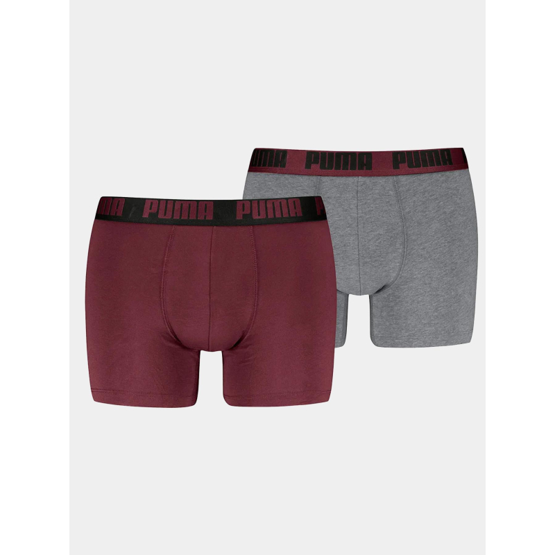 Pack de 2 boxers everyday basic bordeaux et noir homme - Puma