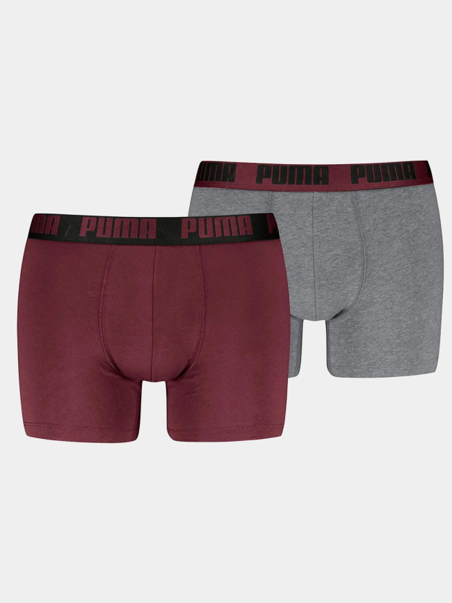 Pack de 2 boxers everyday basic bordeaux et noir homme - Puma