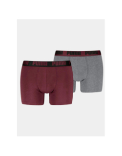 Pack de 2 boxers everyday basic bordeaux et noir homme - Puma