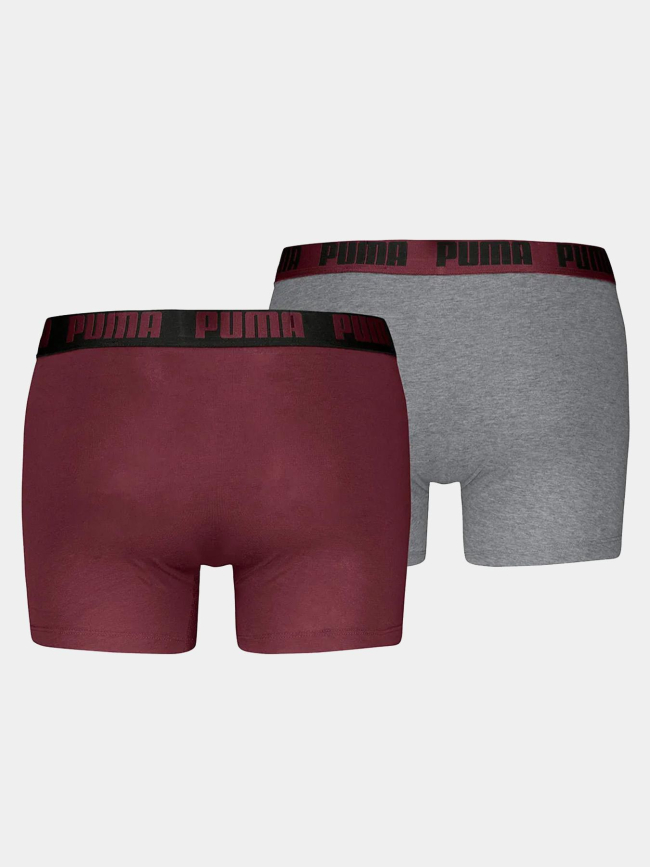 Pack de 2 boxers everyday basic bordeaux et noir homme - Puma