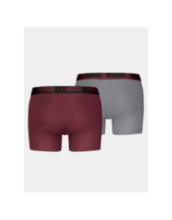 Pack de 2 boxers everyday basic bordeaux et noir homme - Puma