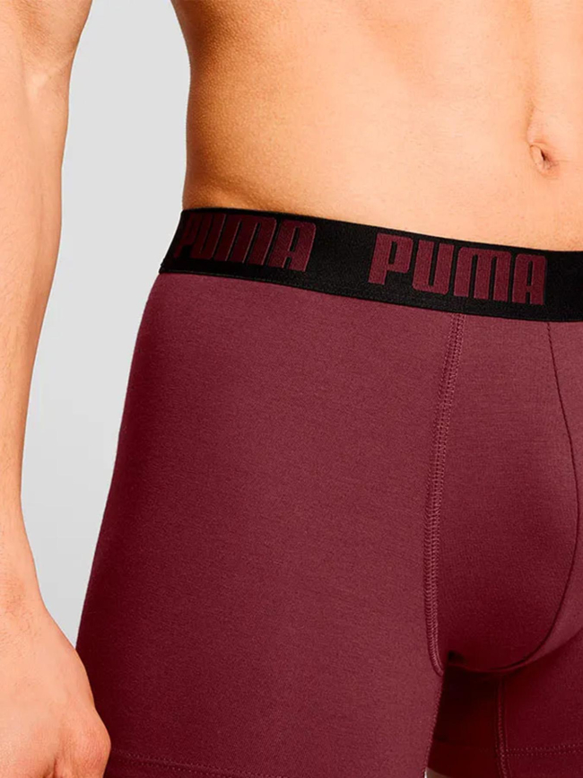 Pack de 2 boxers everyday basic bordeaux et noir homme - Puma