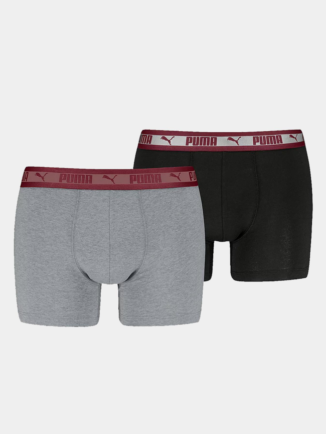 Pack de 2 boxers chromatic waistband gris et noir homme - Puma