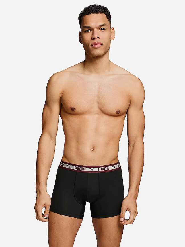 Pack de 2 boxers chromatic waistband gris et noir homme - Puma
