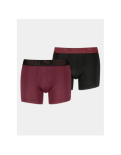 Pack de 2 boxers sport microfibre bordeaux et noir homme - Puma