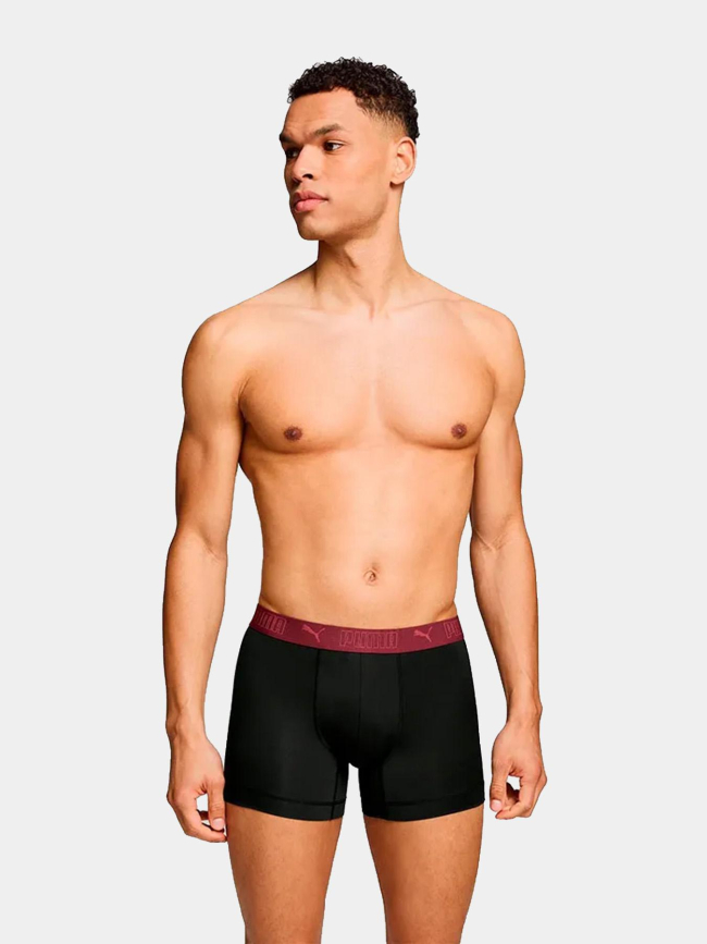 Pack de 2 boxers sport microfibre bordeaux et noir homme - Puma