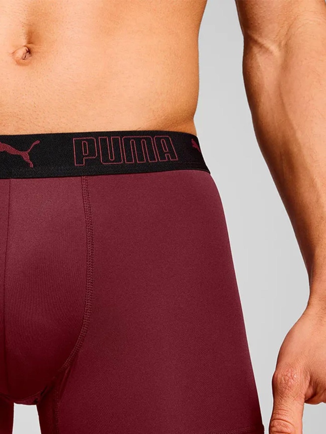 Pack de 2 boxers sport microfibre bordeaux et noir homme - Puma