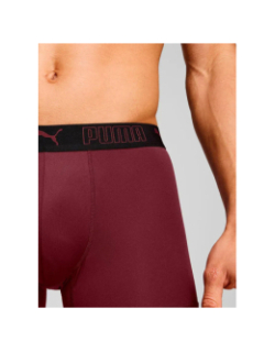 Pack de 2 boxers sport microfibre bordeaux et noir homme - Puma