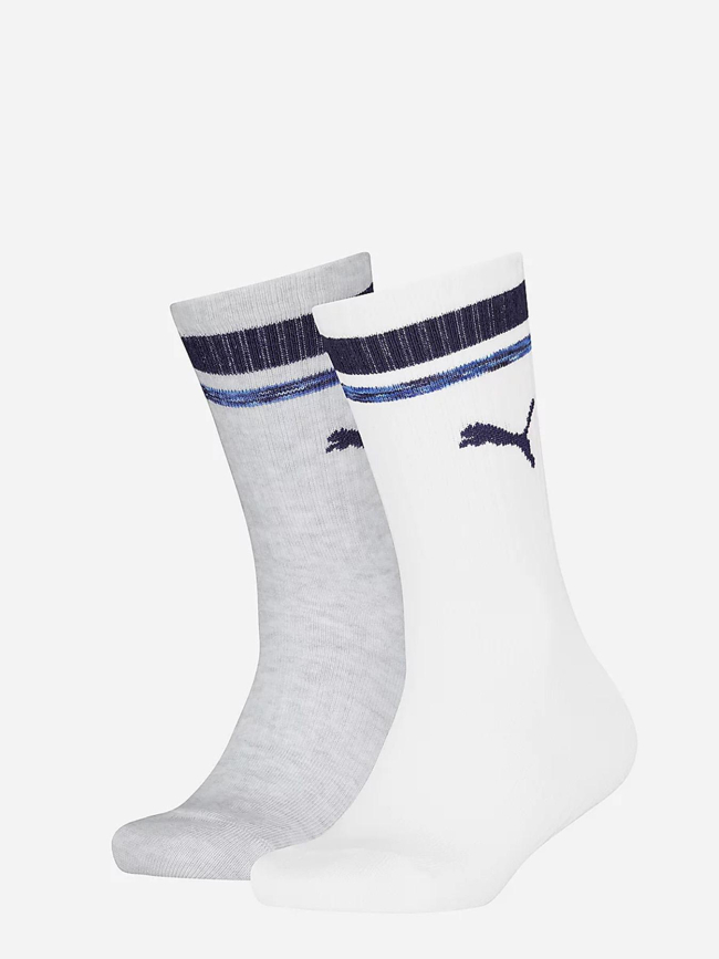 Pack de 2 paires de chaussettes heritage stripe blanc garçon - Puma