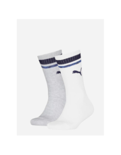 Pack de 2 paires de chaussettes heritage stripe blanc garçon - Puma