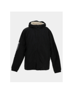 Blouson coupe-vent capuche sherpa knils noir garçon - Helvetica