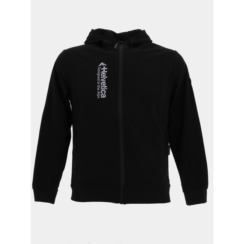 Veste à capuche siroko noir garçon - Helvetica