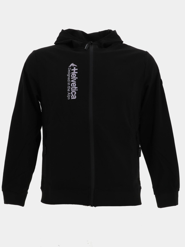 Veste à capuche siroko noir garçon - Helvetica