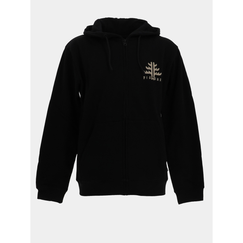 Sweat à capuche zippé ouvea noir homme - Picture