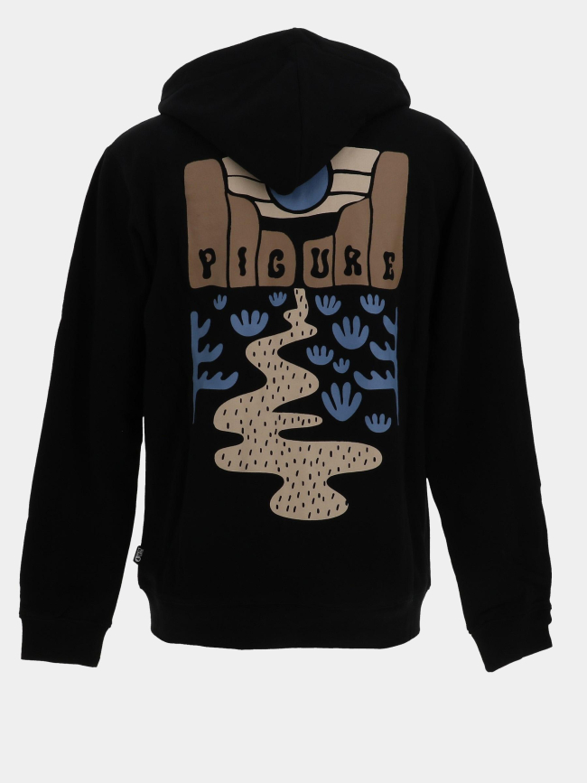 Sweat à capuche zippé ouvea noir homme - Picture