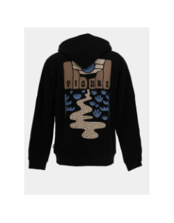 Sweat à capuche zippé ouvea noir homme - Picture