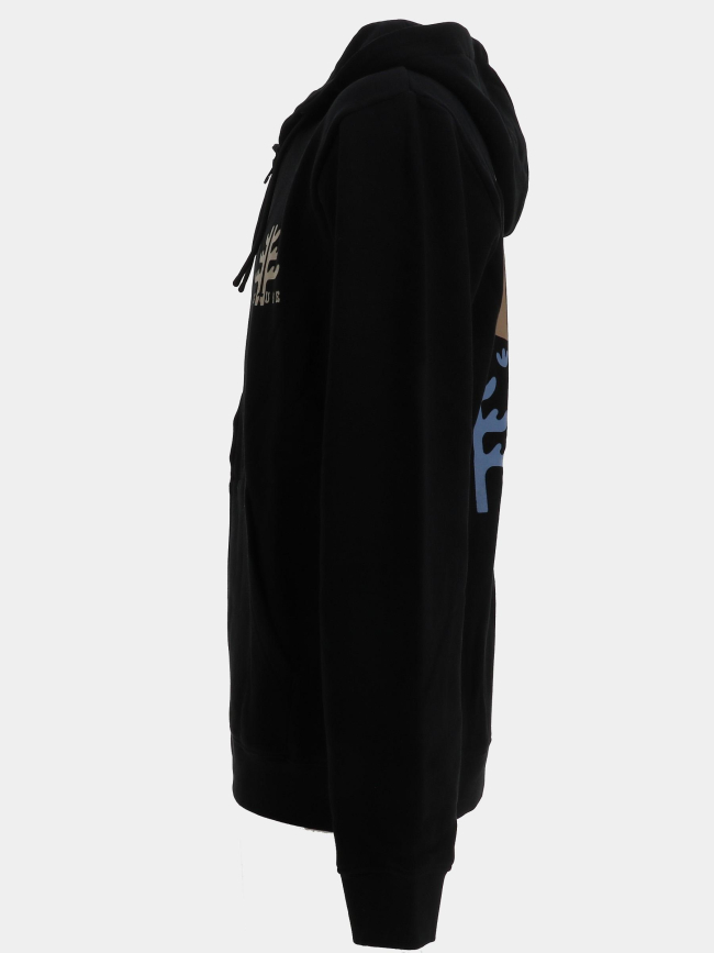 Sweat à capuche zippé ouvea noir homme - Picture