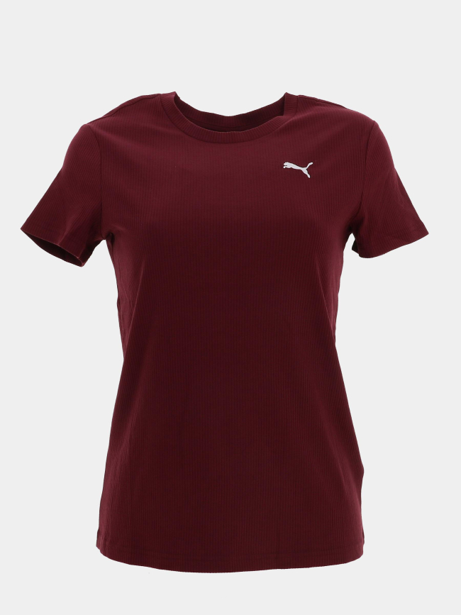 T-shirt à manches courtes ess elevated bordeaux femme - Puma