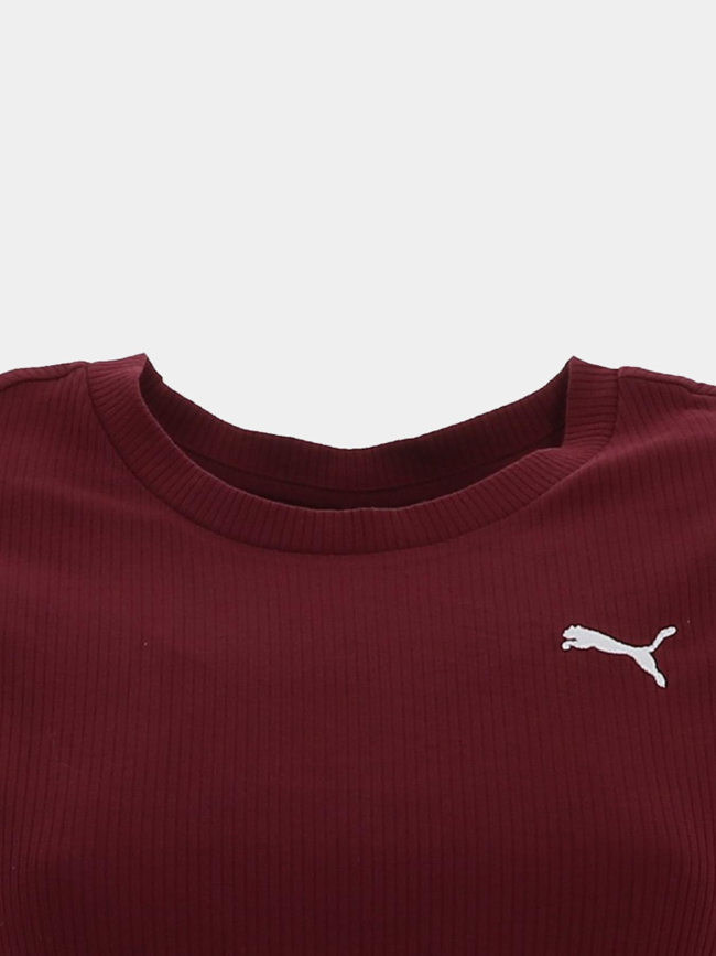 T-shirt à manches courtes ess elevated bordeaux femme - Puma