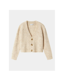 Cardigan court en maille nkfholly beige fille - Name It