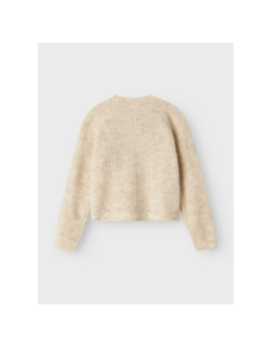 Cardigan court en maille nkfholly beige fille - Name It
