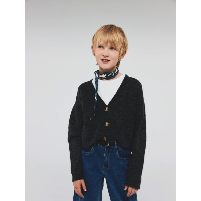 Cardigan court en maille nkfholly gris fille - Name It