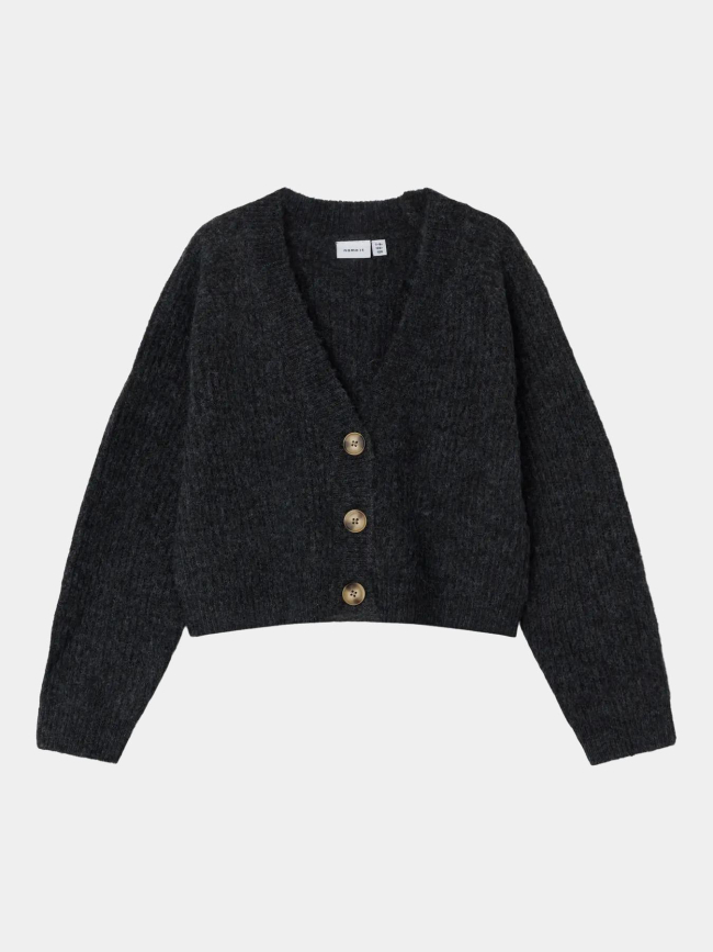 Cardigan court en maille nkfholly gris fille - Name It