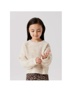 Pull en maille court boxy nkfholly beige fille - Name It