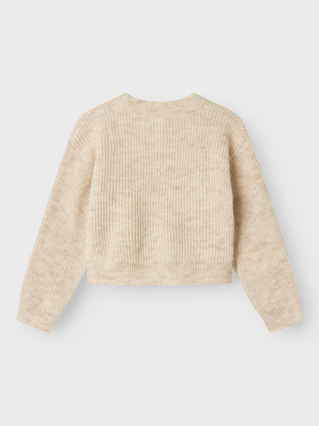 Pull en maille court boxy nkfholly beige fille - Name It