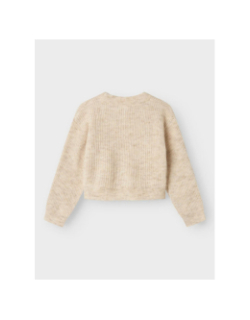 Pull en maille court boxy nkfholly beige fille - Name It